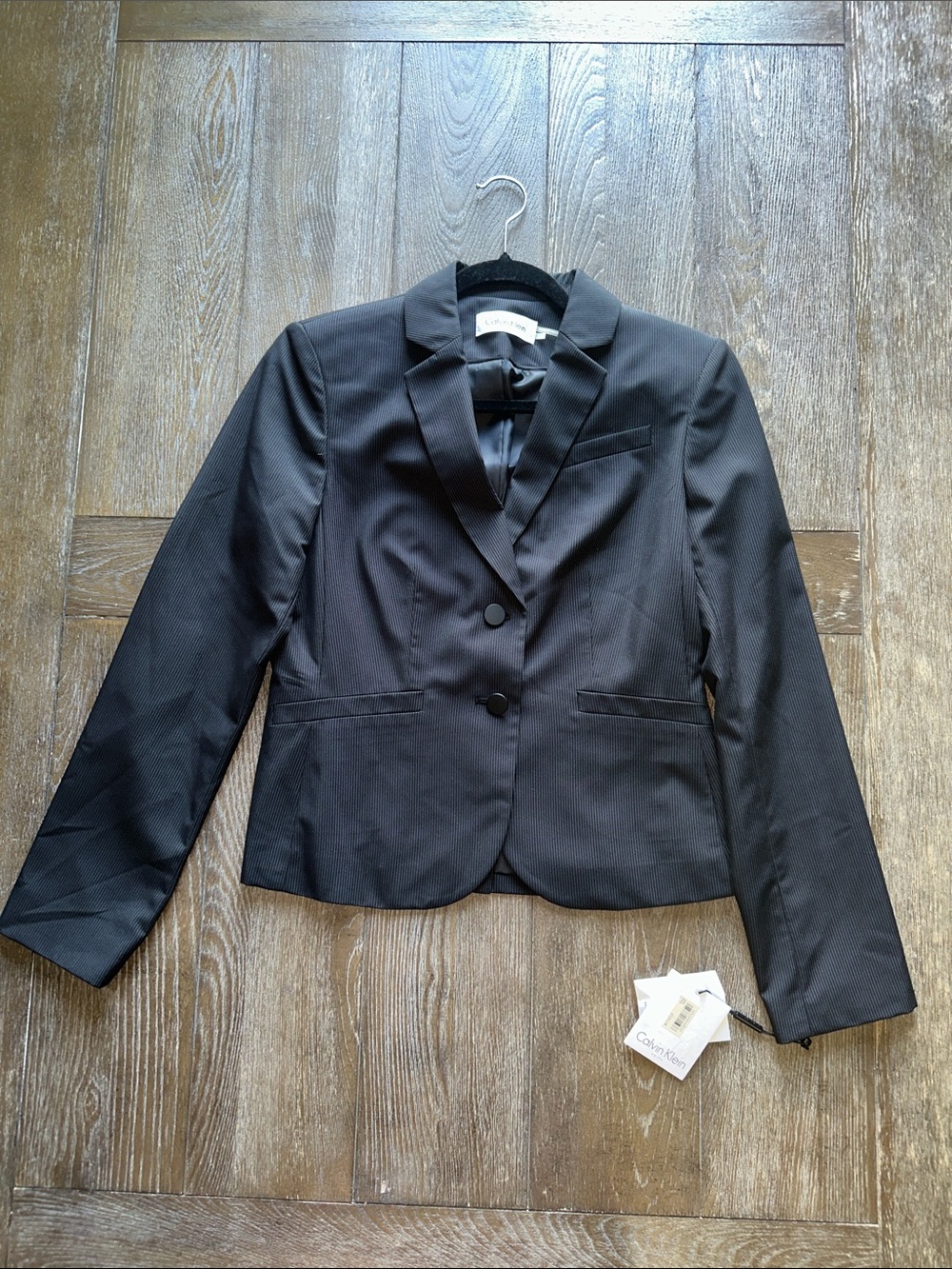 Calvin Klein Black Women's Two-Button Tailored Blazer